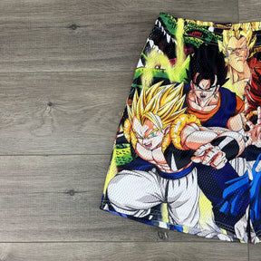 RDMCLOTHINGART tapestry hoodie SAIYAN COLLECTION MESH SHORTS-8684