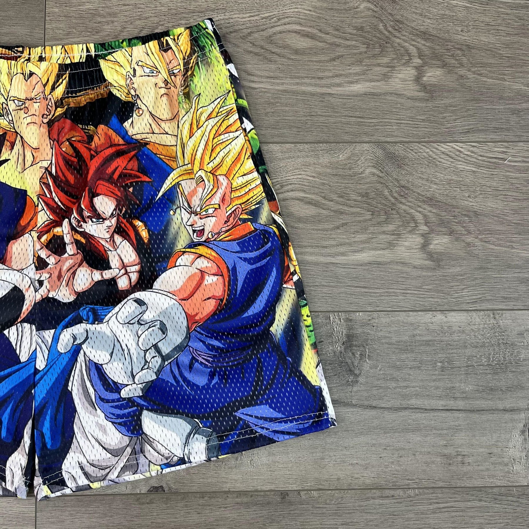 RDMCLOTHINGART tapestry hoodie SAIYAN COLLECTION MESH SHORTS-8684