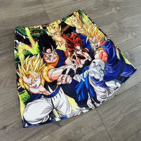 RDMCLOTHINGART tapestry hoodie SAIYAN COLLECTION MESH SHORTS-8684