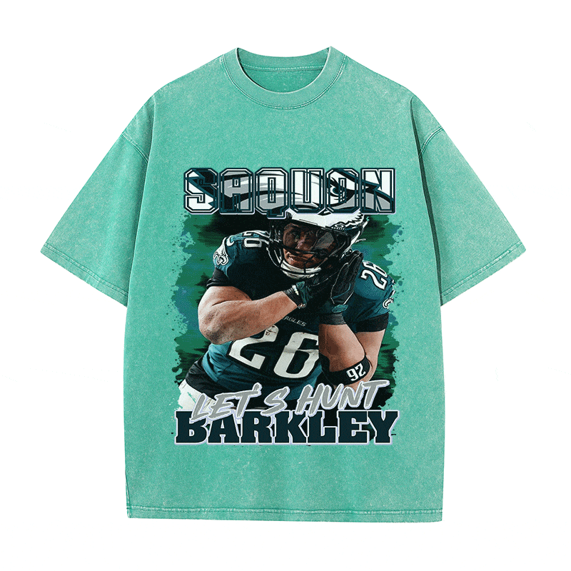RDMCLOTHINGART tapestry hoodie SAQUON BARKLEY HEAVY WEIGHT COTTON TEE-9079