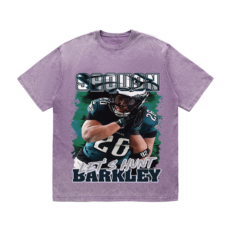 RDMCLOTHINGART tapestry hoodie SAQUON BARKLEY HEAVY WEIGHT COTTON TEE-9079