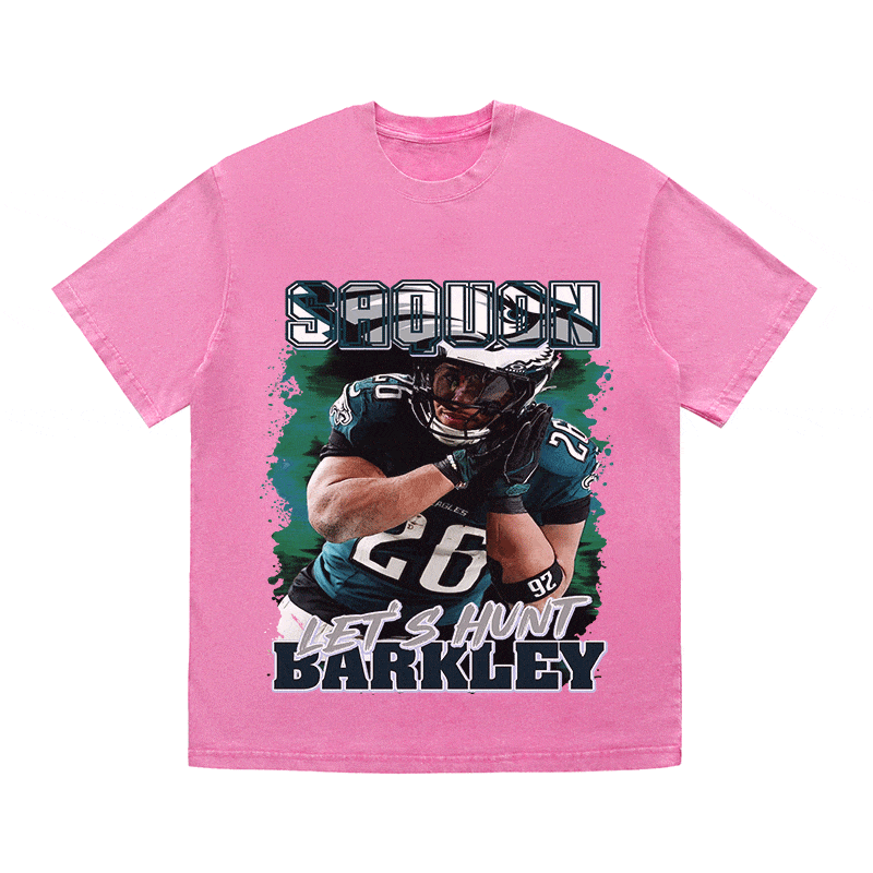 RDMCLOTHINGART tapestry hoodie SAQUON BARKLEY HEAVY WEIGHT COTTON TEE-9079