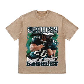 RDMCLOTHINGART tapestry hoodie SAQUON BARKLEY HEAVY WEIGHT COTTON TEE-9079