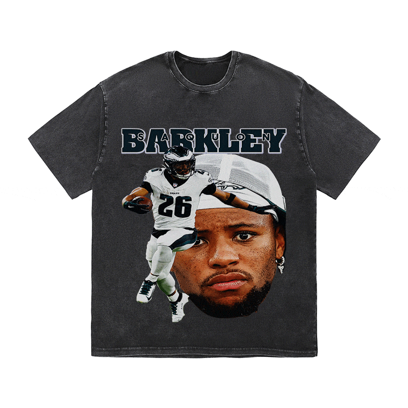 RDMCLOTHINGART tapestry hoodie SAQUON BARKLEY HEAVY WEIGHT COTTON TEE-9080
