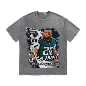 RDMCLOTHINGART tapestry hoodie SAQUON BARKLEY HEAVY WEIGHT COTTON TEE-9081
