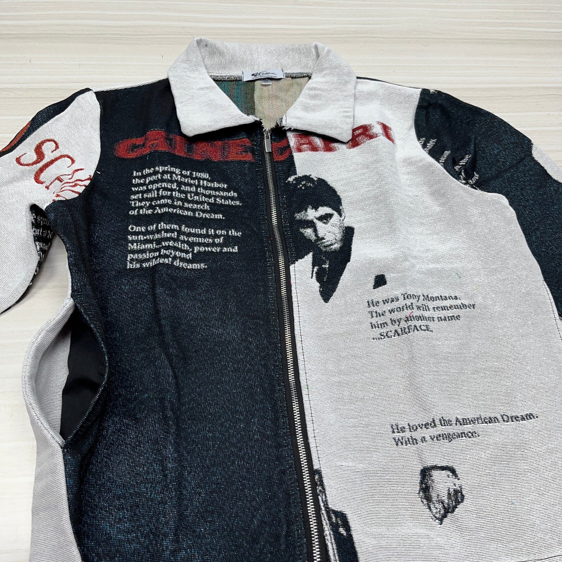 RDMCLOTHINGART tapestry hoodie SCARFACE TAPESTRY JACKET