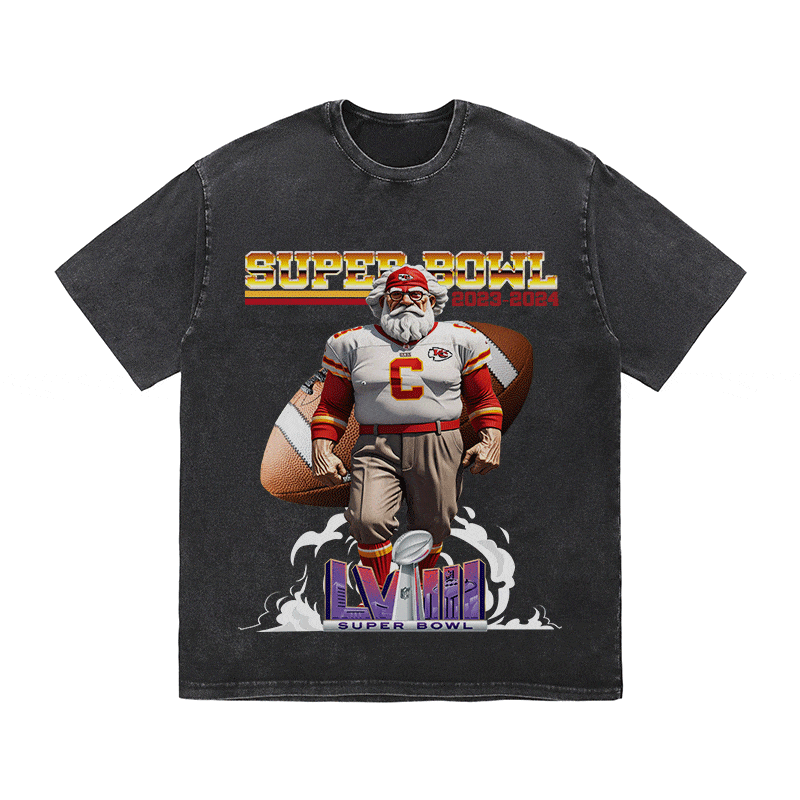 RDMCLOTHINGART tapestry hoodie SUPERBOWL 4 KC HEAVY WEIGHT COTTON TEE-9192