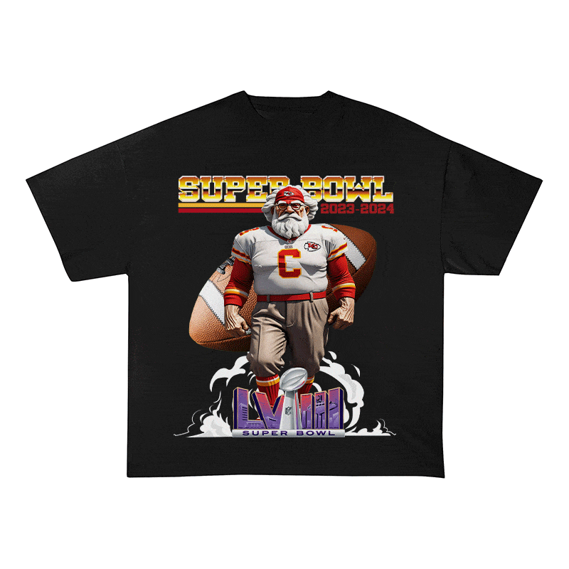 RDMCLOTHINGART tapestry hoodie SUPERBOWL 4 KC HEAVY WEIGHT COTTON TEE-9192