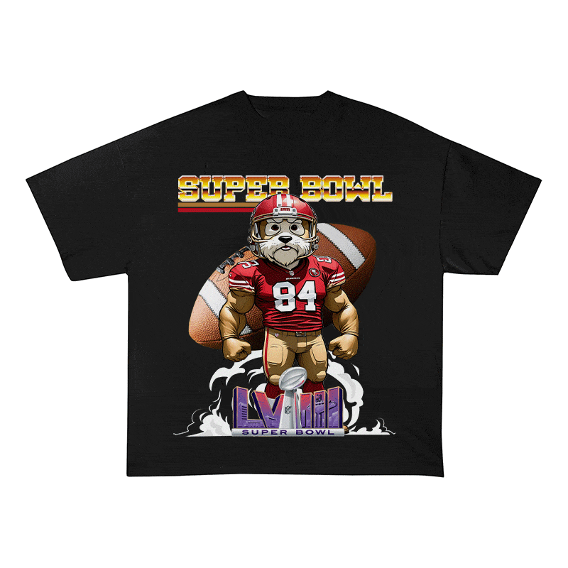 RDMCLOTHINGART tapestry hoodie SUPERBOWL 4 SF NO YEAR HEAVY WEIGHT COTTON TEE-9183
