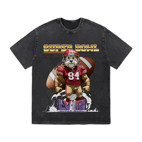 RDMCLOTHINGART tapestry hoodie SUPERBOWL 4 SF NO YEAR HEAVY WEIGHT COTTON TEE-9183