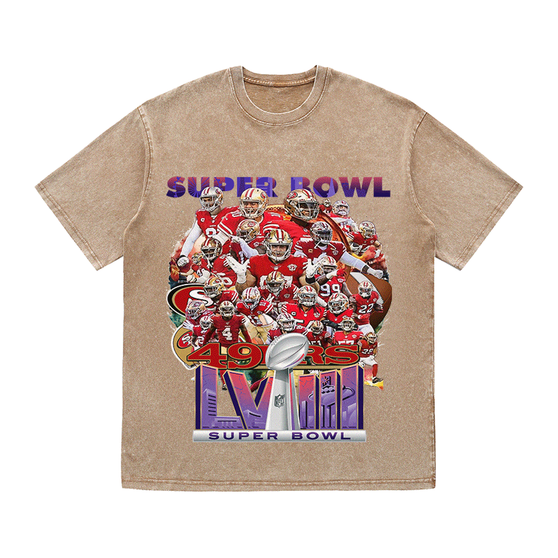 RDMCLOTHINGART tapestry hoodie SUPERBOWL HEAVY WEIGHT COTTON TEE-9204