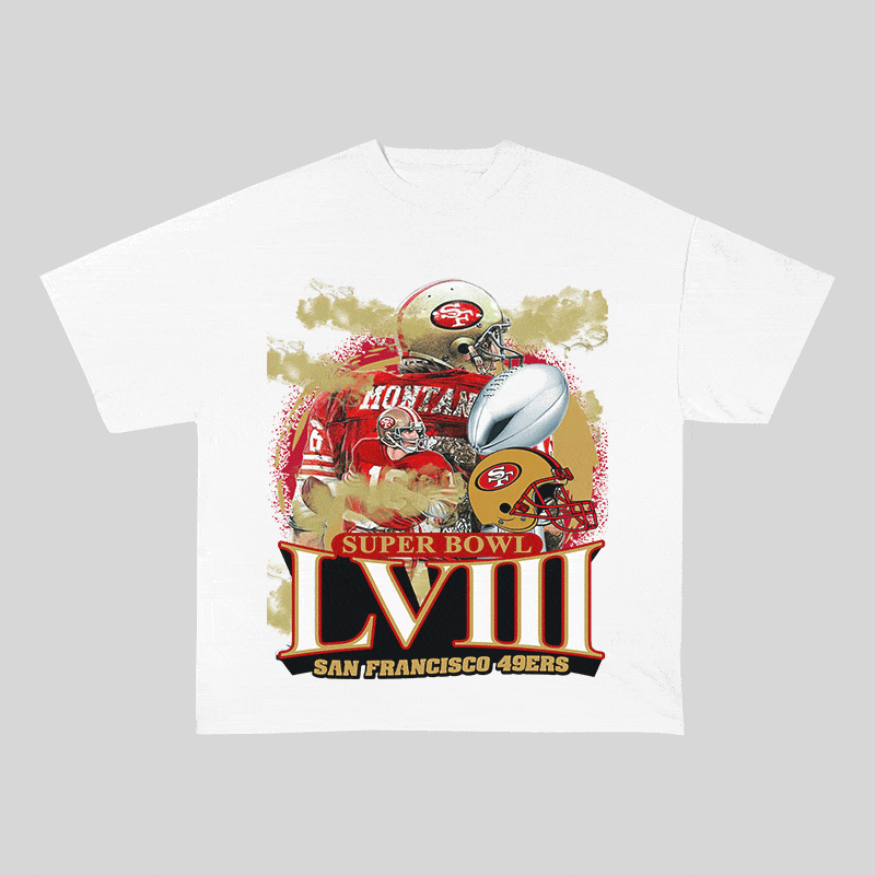 RDMCLOTHINGART tapestry hoodie SUPERBOWL HEAVY WEIGHT COTTON TEE-9207