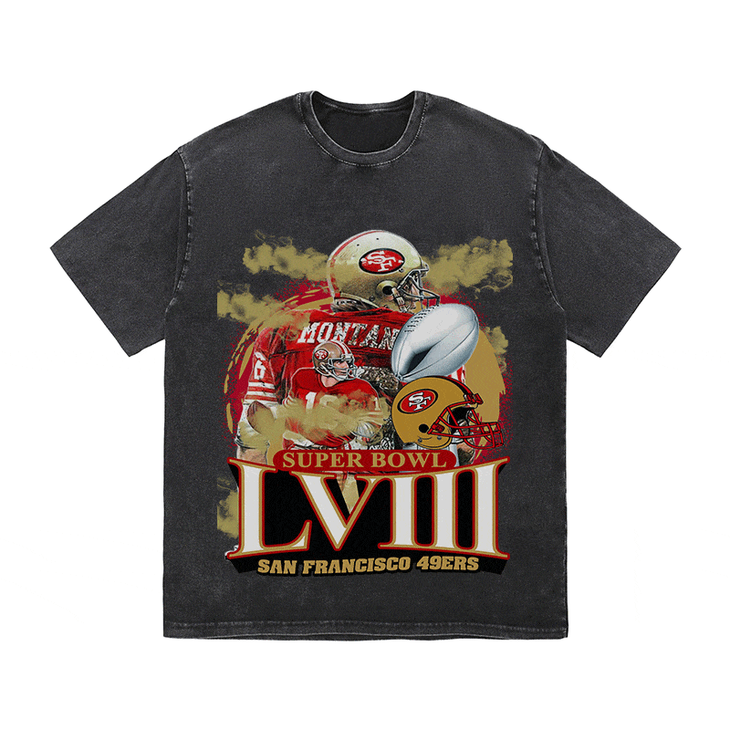 RDMCLOTHINGART tapestry hoodie SUPERBOWL HEAVY WEIGHT COTTON TEE-9207