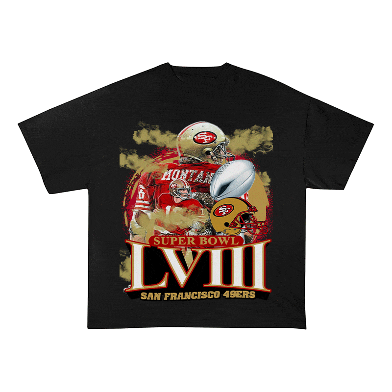 RDMCLOTHINGART tapestry hoodie SUPERBOWL HEAVY WEIGHT COTTON TEE-9207