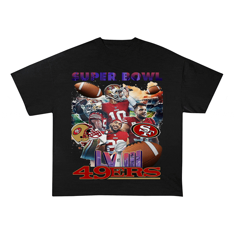 RDMCLOTHINGART tapestry hoodie SUPERBOWL HEAVY WEIGHT COTTON TEE-9208