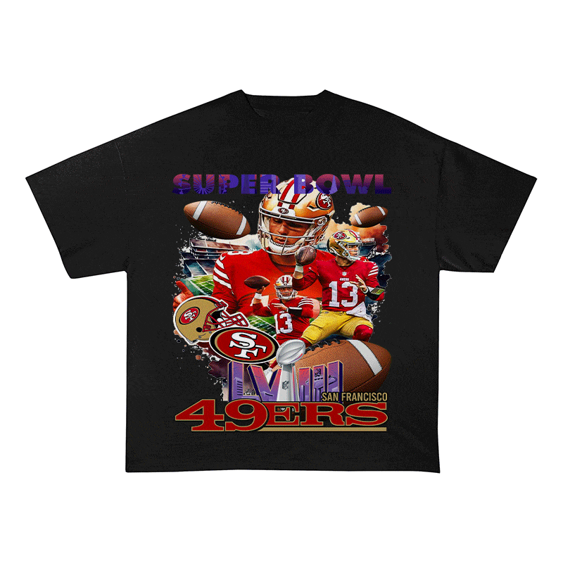 RDMCLOTHINGART tapestry hoodie SUPERBOWL HEAVY WEIGHT COTTON TEE-9209