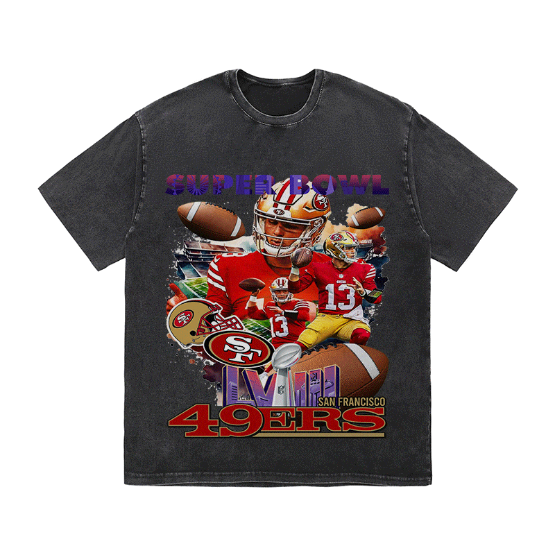 RDMCLOTHINGART tapestry hoodie SUPERBOWL HEAVY WEIGHT COTTON TEE-9209
