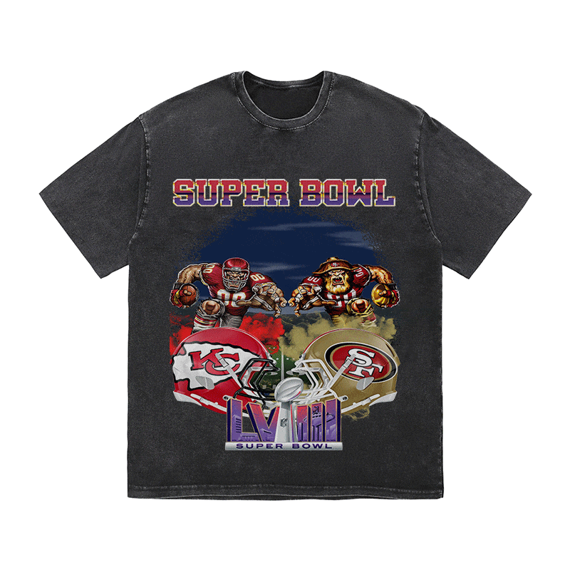 RDMCLOTHINGART tapestry hoodie SUPERBOWL6 WO YEAR HEAVY WEIGHT COTTON TEE-9185