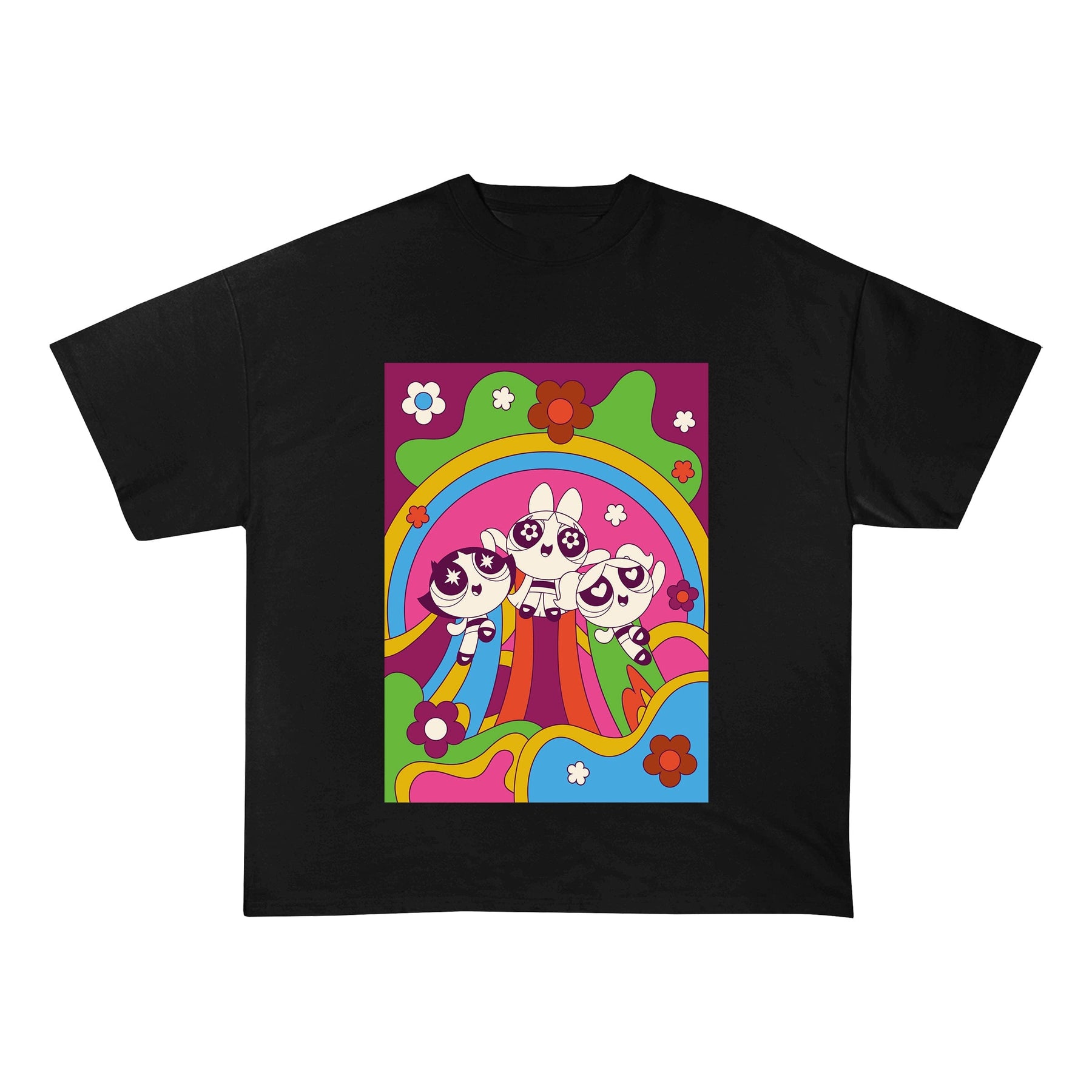 RDMCLOTHINGART tapestry hoodie THE POWERPUFF GIRLS HEAVY COTTON TEES-8285