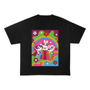RDMCLOTHINGART tapestry hoodie THE POWERPUFF GIRLS HEAVY COTTON TEES-8285