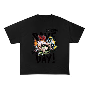 RDMCLOTHINGART tapestry hoodie THE POWERPUFF GIRLS HEAVY COTTON TEES-8287