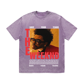 RDMCLOTHINGART tapestry hoodie THE WEEKND HEAVY WEIGHT COTTON TEE-9024