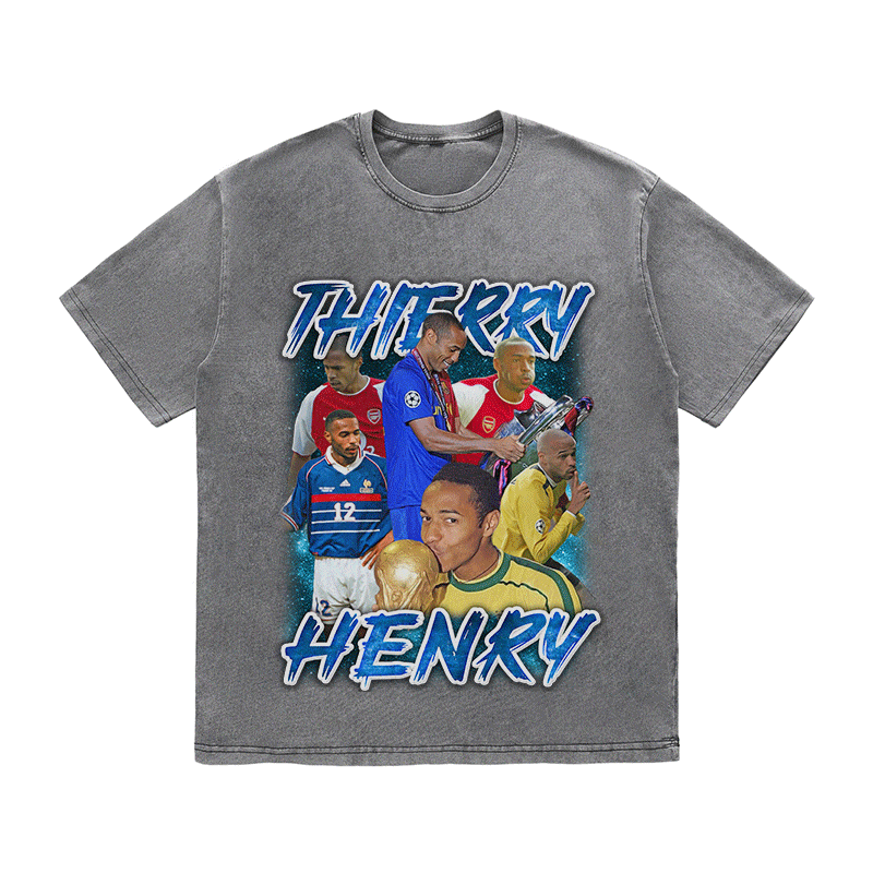 RDMCLOTHINGART tapestry hoodie THIERRY HENRY HEAVY WEIGHT COTTON TEE-9175