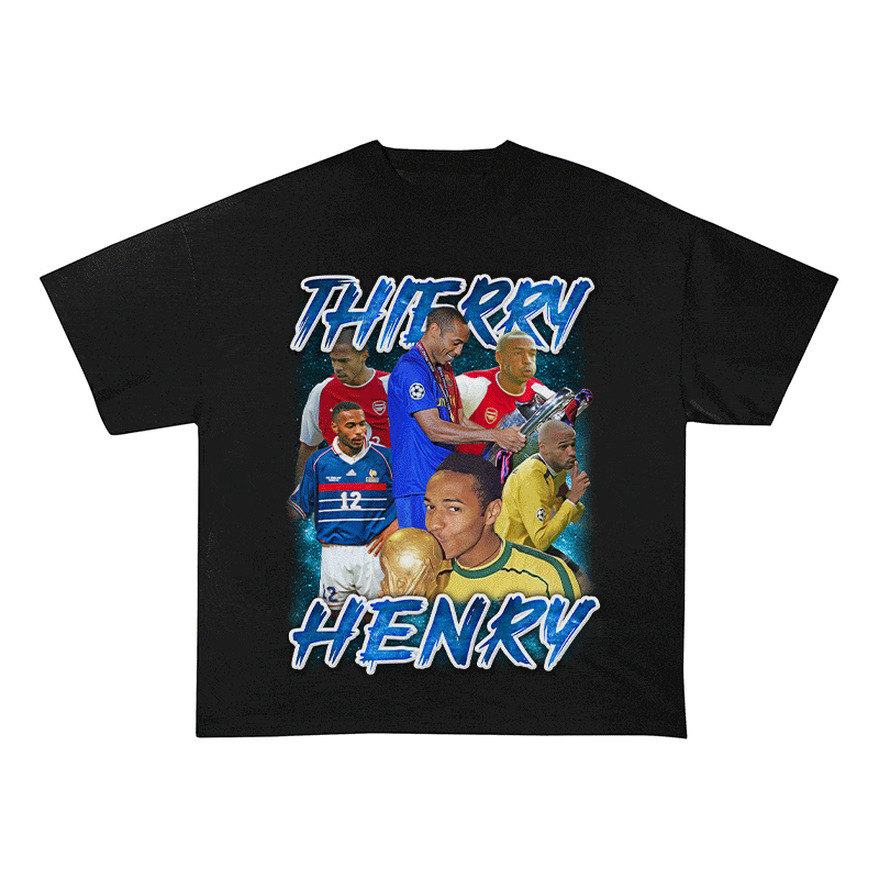 RDMCLOTHINGART tapestry hoodie THIERRY HENRY HEAVY WEIGHT COTTON TEE-9175