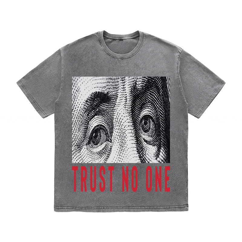 RDMCLOTHINGART tapestry hoodie TRUST NO ONE 2 HEAVY WEIGHT COTTON TEE-9057