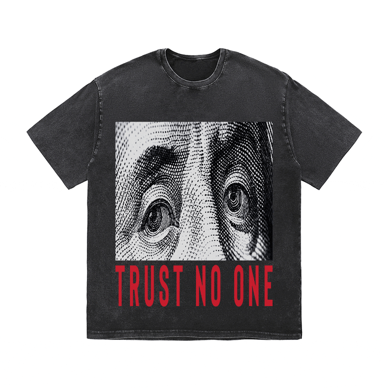 RDMCLOTHINGART tapestry hoodie TRUST NO ONE 2 HEAVY WEIGHT COTTON TEE-9057