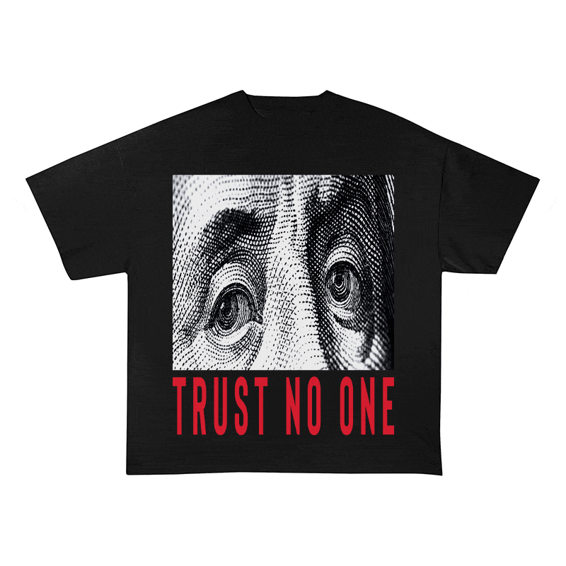 RDMCLOTHINGART tapestry hoodie TRUST NO ONE 2 HEAVY WEIGHT COTTON TEE-9057