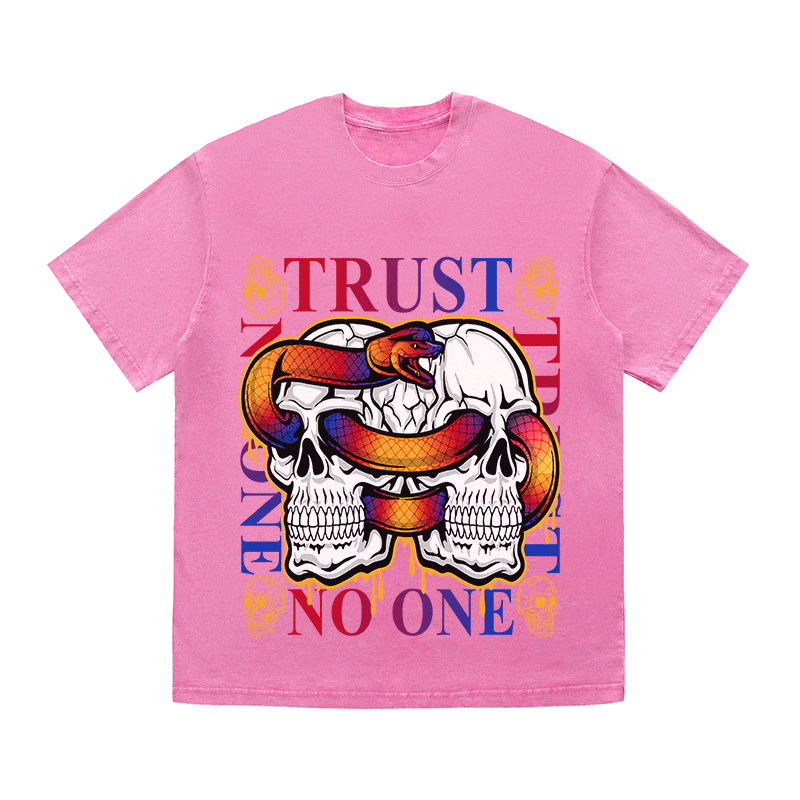 RDMCLOTHINGART tapestry hoodie TRUST NO ONE HEAVY WEIGHT COTTON TEE-9058