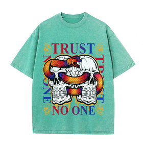 RDMCLOTHINGART tapestry hoodie TRUST NO ONE HEAVY WEIGHT COTTON TEE-9058