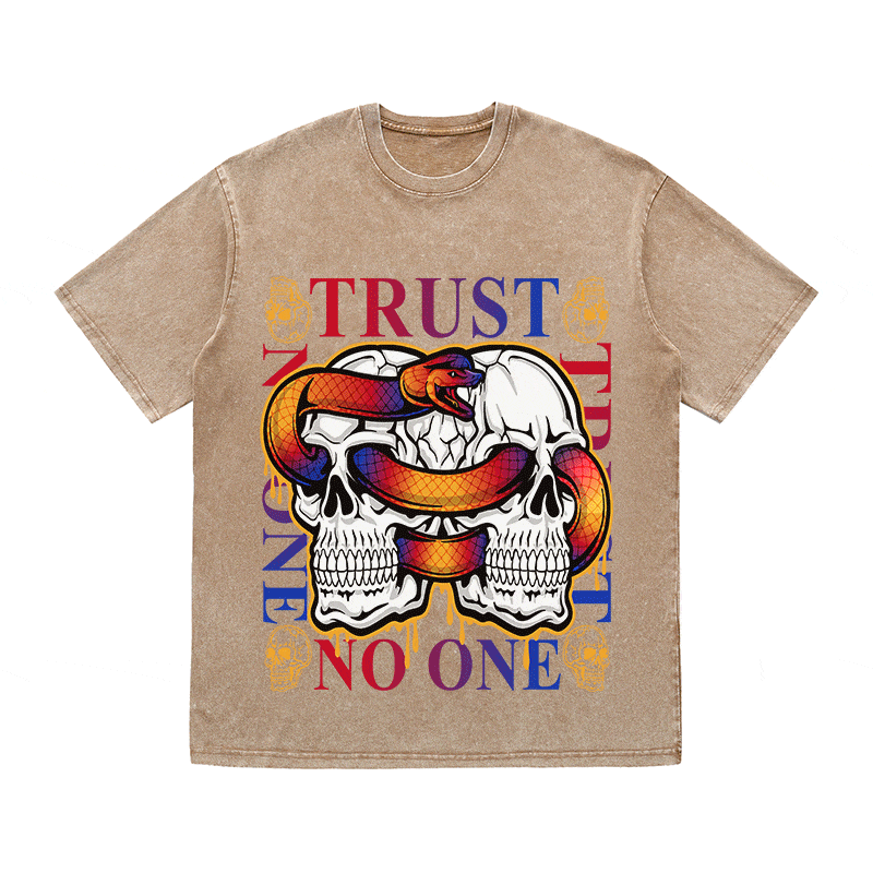 RDMCLOTHINGART tapestry hoodie TRUST NO ONE HEAVY WEIGHT COTTON TEE-9058