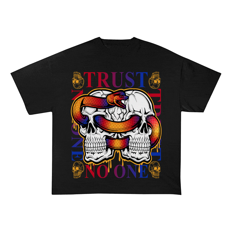 RDMCLOTHINGART tapestry hoodie TRUST NO ONE HEAVY WEIGHT COTTON TEE-9058