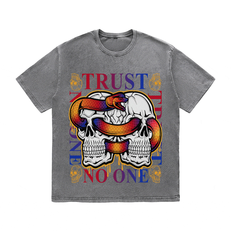 RDMCLOTHINGART tapestry hoodie TRUST NO ONE HEAVY WEIGHT COTTON TEE-9058