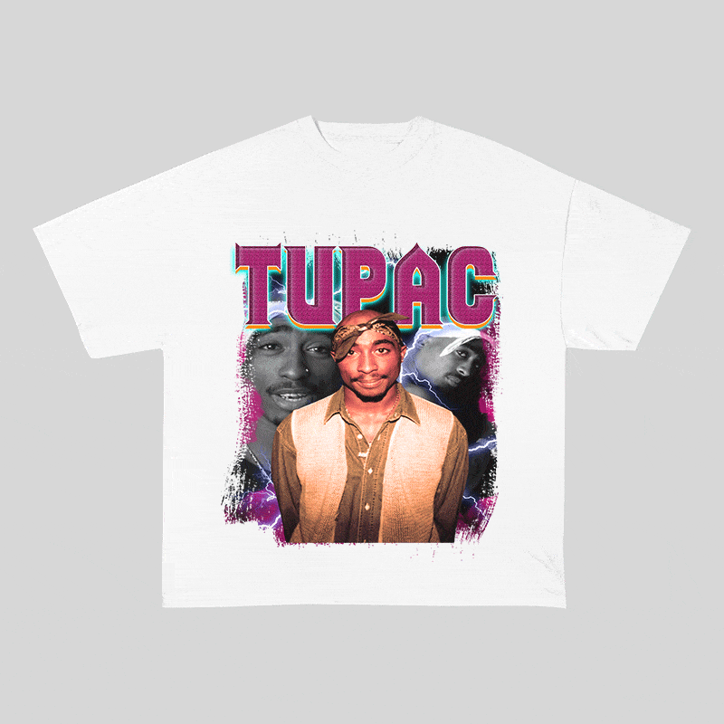 RDMCLOTHINGART tapestry hoodie TUPAC HEAVY WEIGHT COTTON TEE-9142