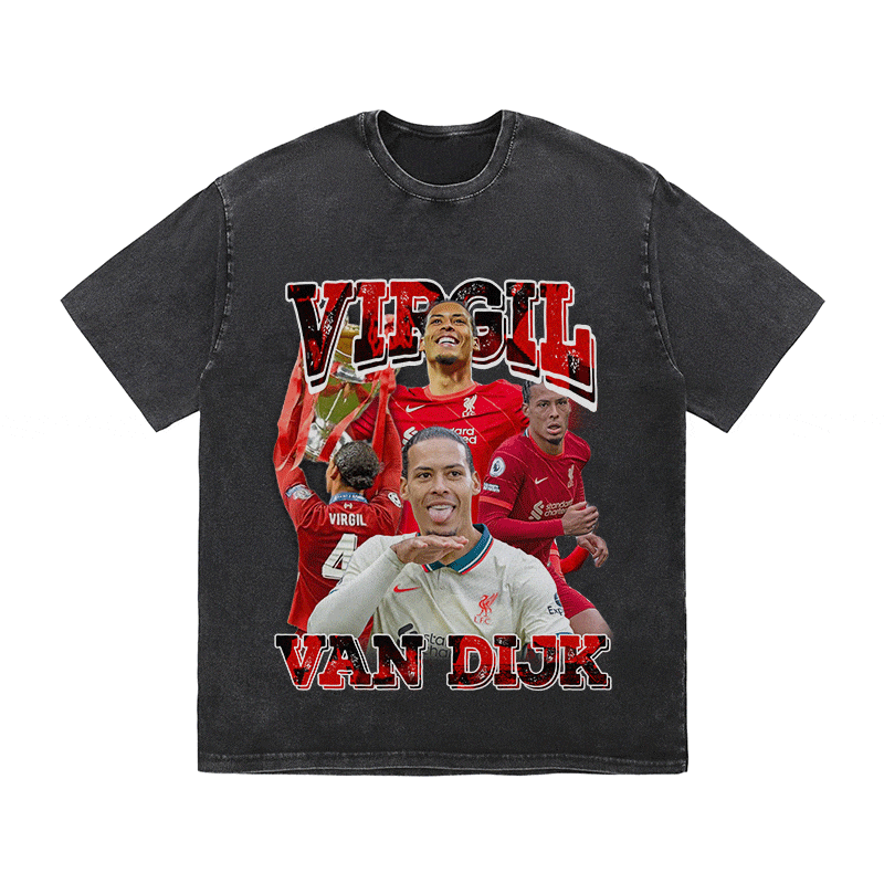 RDMCLOTHINGART tapestry hoodie VAN DIJK HEAVY WEIGHT COTTON TEE-9178