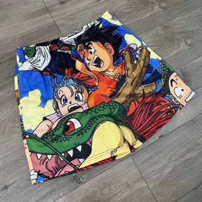 RDMCLOTHINGART tapestry hoodie YOUNG GOKU MESH SHORTS-8661